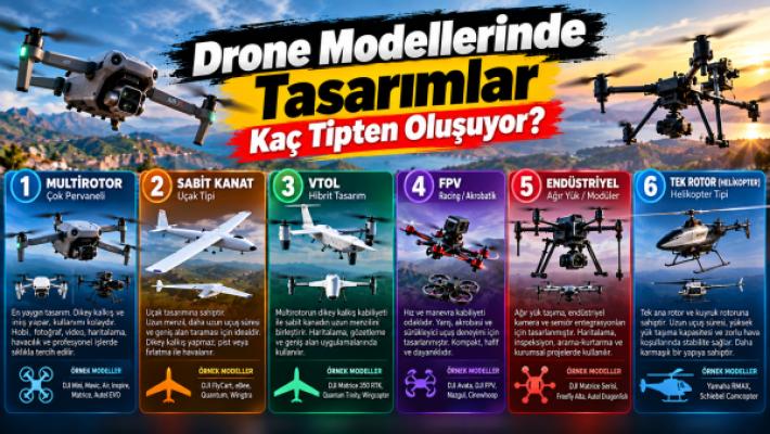 Drone Modellerinde Tasarımlar Kaç Tipten Oluşuyor